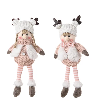 

Antlers Kids Long Legs Pendant/Knitted Polyester Material Small Ornaments/Creative Christmas Tree Decorations/XMAS Decor
