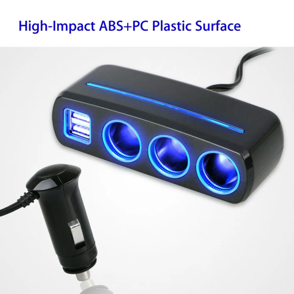 Черный Зарядное устройство Мощность розетки 120 Вт 3A Dual USB Порты и разъёмы 12 V-24 V разъем для зарядки телефона