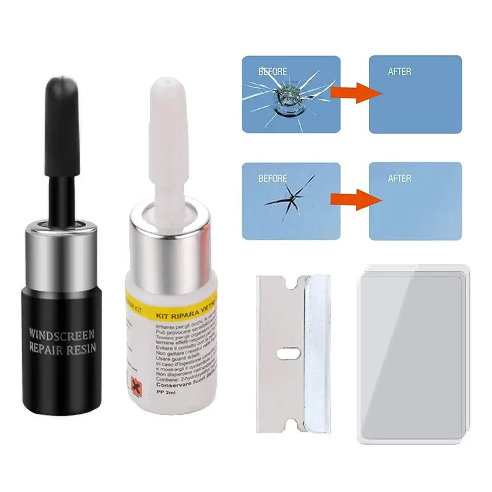 

2 Pack Car Windshield Repair tool DIY Window Windscreen Glass Scratch Crack spot Restore Kit Resin Blade Strips Dropshipping