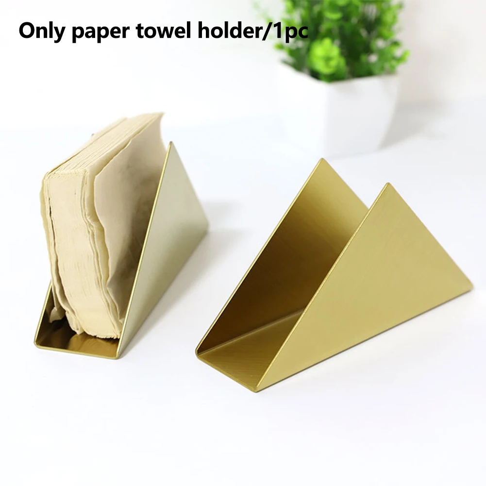Отель Настольный ванная комната прочный треугольник Ресторан нержавеющая сталь покрытие обеденный стол держатель тканевая стойка вертикальный для дома и офиса