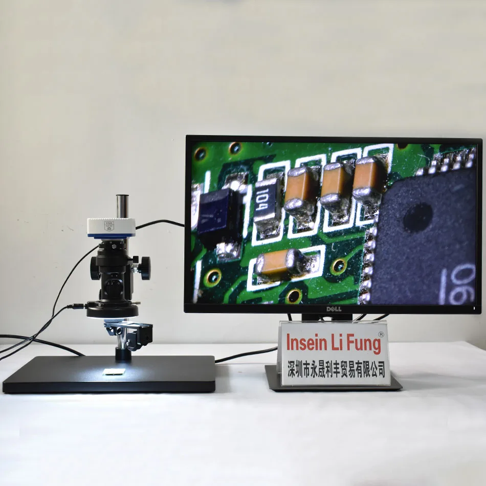 

Full HD 1/3-inch Sensor 1080P VGA Output 2D 3D Video Microscope Industrial Inspection Magnifier SD Card Storage Photo