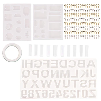 

DIY Handmade Glue Epoxy Resin Mold Whole Board Digital Letter Jewelry Making Decoration Letter Silicone Mold for Resin