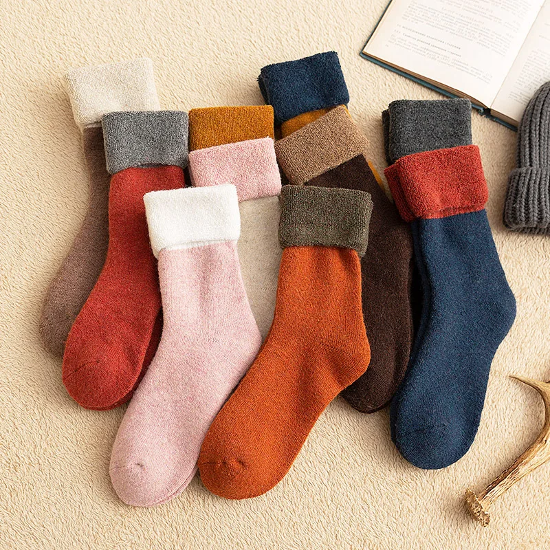 Dreamlikelin/уличная одежда; сезон осень-зима; женские носки; подходящие цвета; повседневные хлопковые плотные носки