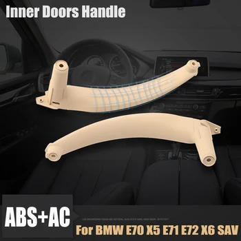

For BMW X5 E70 30d 30si 35d 4X6 E71 30dx 35ix 40ix 2006-14 Black/Beige Car Inner Doors Panel Handle Pull Trim Cover 51416975791