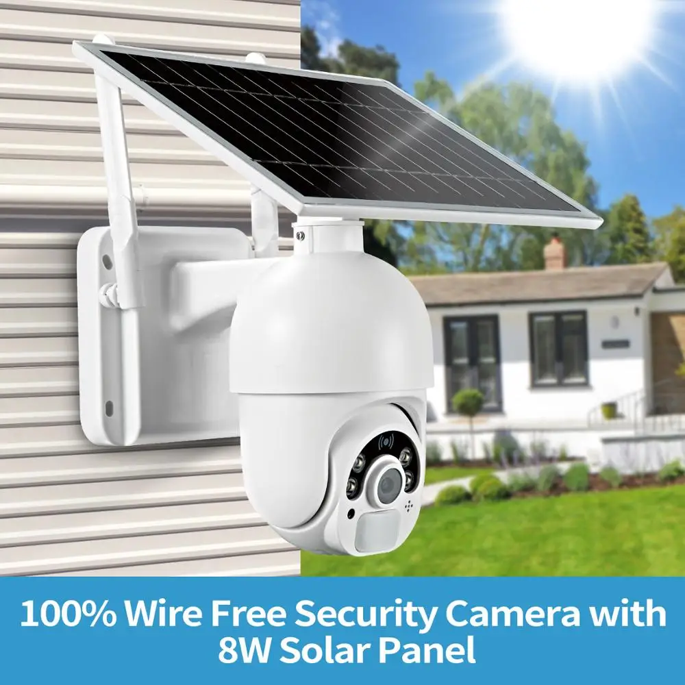 inteligente Painel solar bateria hd 1080p ao ar livre câmera cctv smart home de dois lados 4g sim cartão segurança monitor |