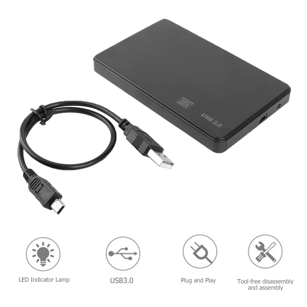 2,5 дюймовый чехол для жесткого диска SATA USB 2,0/3,0, портативный инструмент, без SSD, твердотельный диск, HDD бокс, внешний жесткий диск, корпус для ПК|Корпус жесткого диска| | АлиЭкспресс