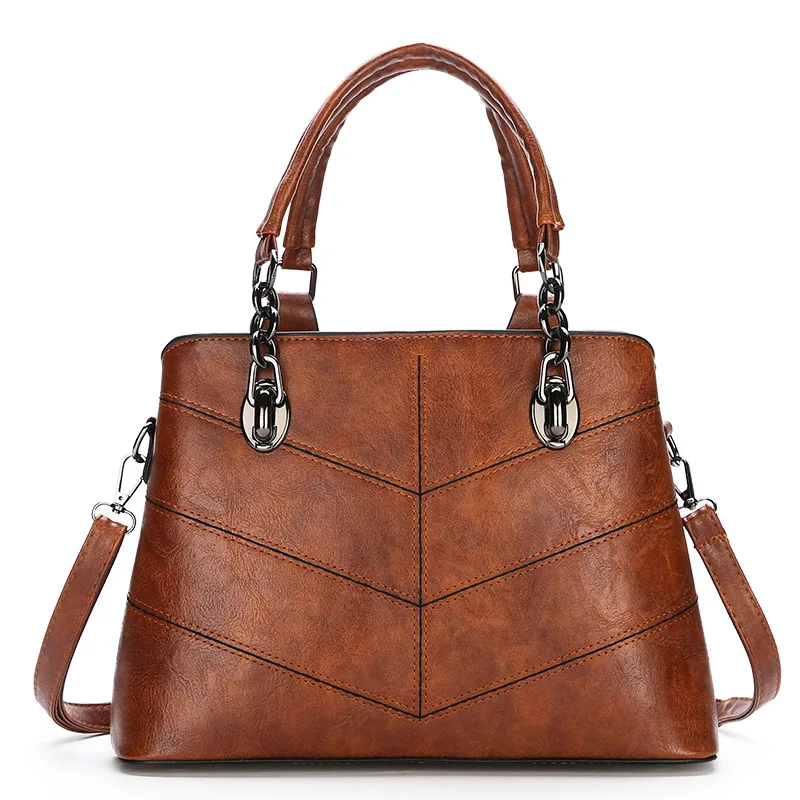 

2019 New Style Europe And America WOMEN'S Fashion Handbag Simple Handbag Large Bag Shoulder Oblique Bag