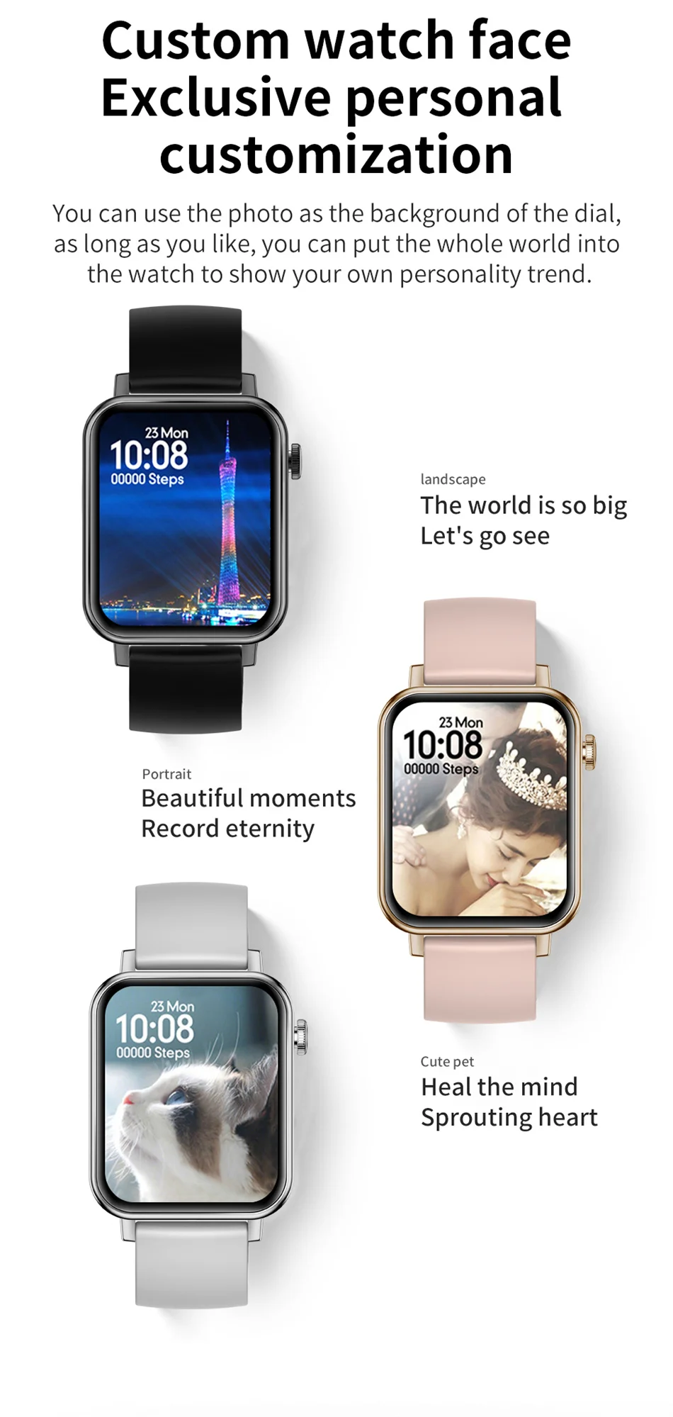 2022 Bluetooth Call Smart Watch Women Custom Dial Watches Men Heart Rate Blood Pressure Menstrual Period Measurement Smartwatch