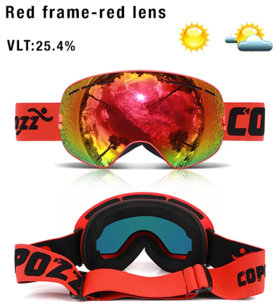 Protective cover goggles, smart skate custom logo ski goggle lens