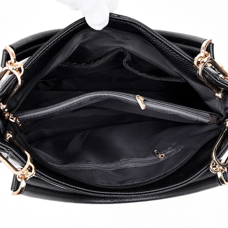 Fashion Hobo Real Natural Cow Genuine Leather Shoulder Bags Ladies Handbags Tote Casual Crossbody For Female Big Bag Handbag
