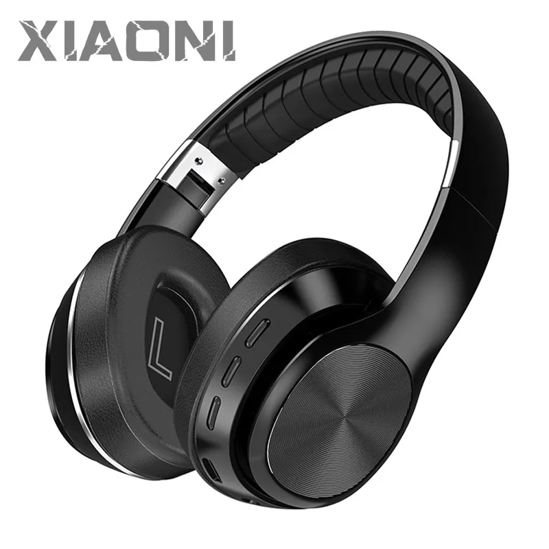 HiFi Wireless Headphones Bluetooth Foldable Headset Support TF Card FM Radio Bluetooth AUX Stereo Headset With Mic Deep Bass