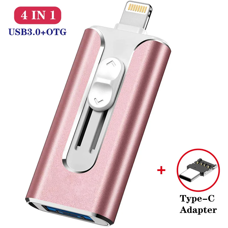 usb drive PenDrive 32GB USB Flash Drive 64GB USB 3.0 OTG Lightning Memory Stick 128gb 256gb 512gb Type c Pendrives for iphone ipad and PC usb flash drives