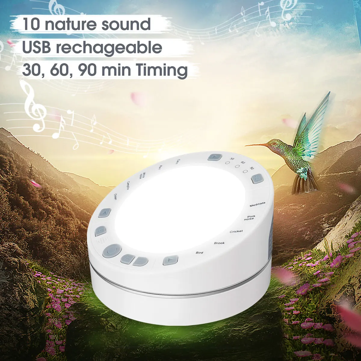 Шум сна инструмент 10 природа Звуковая Терапия USB батарея питание белый шум машина звуковая машина для расслабления сна