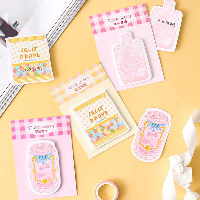 

30pcs/lot Lovely Snacks series Fruit Sticker Notes Memo Pad Self-Adhesive N Times Paper Notepad Office School Stationery Gifts