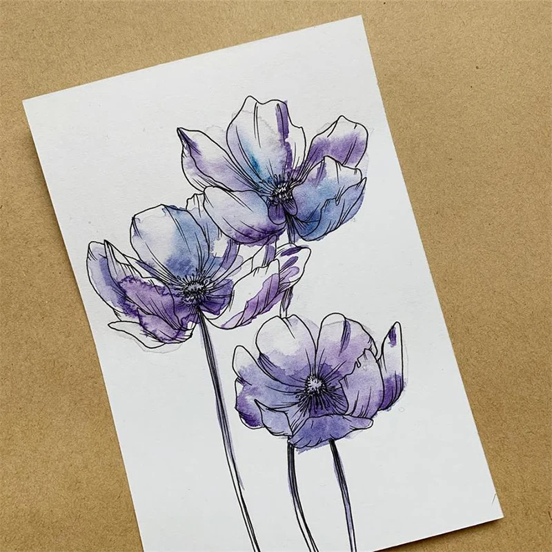 Clear Stamps Flowers Rubber Transparent Stamp Silicone Scrapbooking For Card Making Album Craft Decoration New Stamp