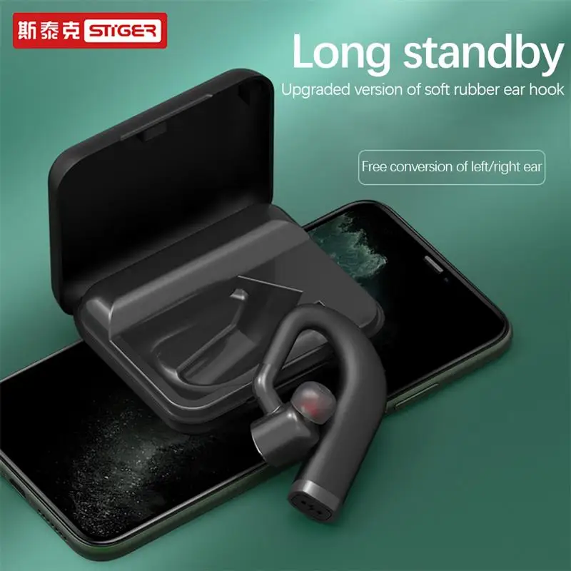 For Apple Huawei Xiaomi OPPO phone Bluetooth 5 0 Earpiece Wireless Business Earphones for Driving Listening Running