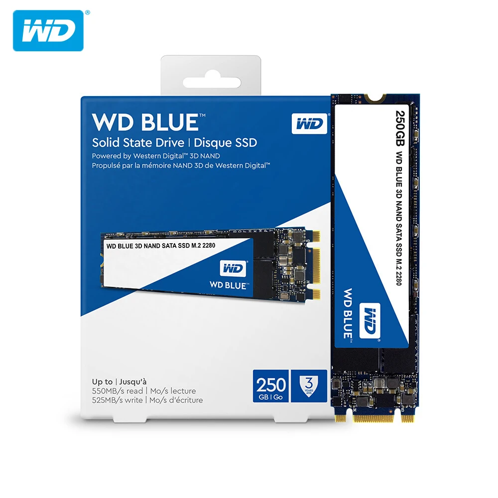 Western Digital Blue M.2 SSD 2 ТБ 1 ТБ 500 Гб 250 Внутренний твердотельный накопитель на жестком диске NGFF 2280 560 МБ/с