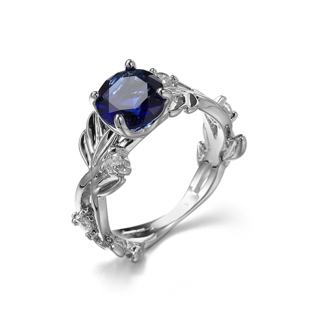 womens accessoires aesthetic Engagement Ring for Female Crystal Zircon Leaf Ladies Wedding Rings bohemian Jewelry | Украшения и