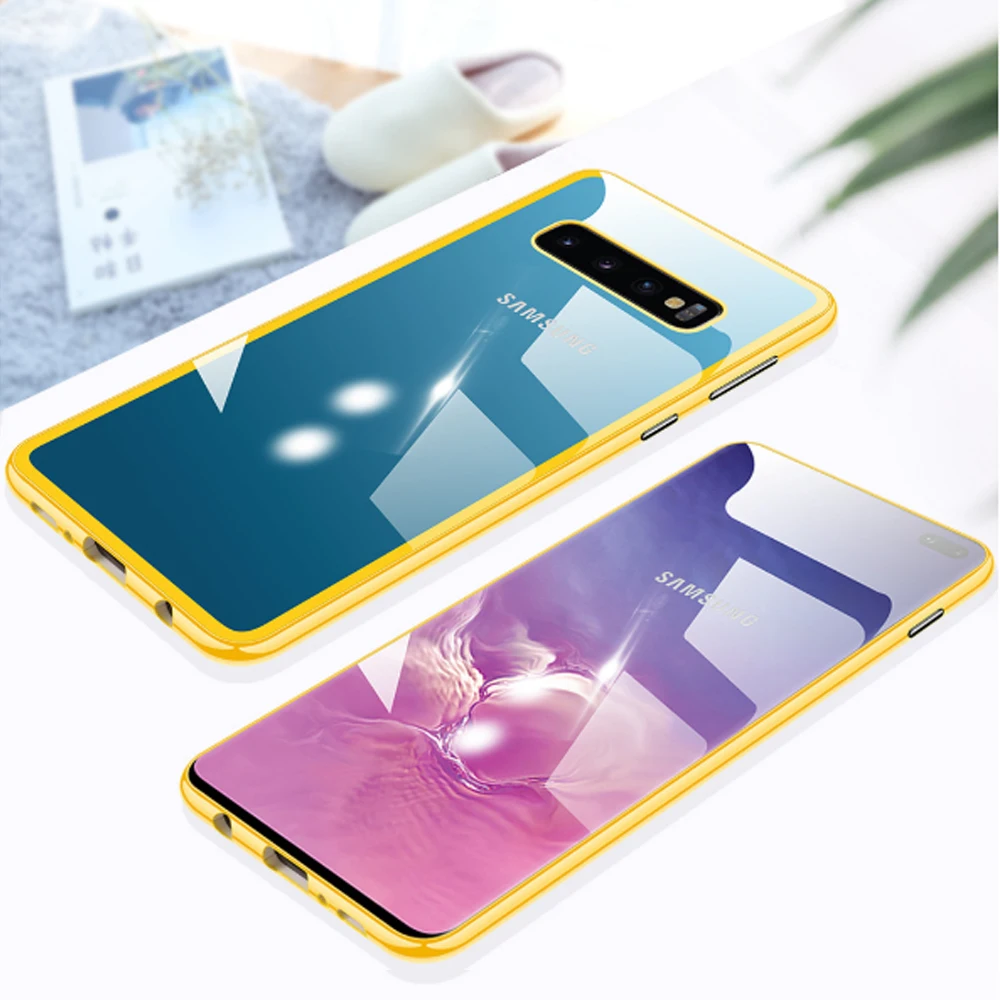 Macaron Магнитный всасывающий мобильный телефон чехол для Samsung S10plus прозрачный