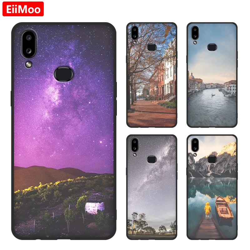 Силиконовый чехол EiiMoo для Samsung Galaxy A10S SM A107F A107M мягкий из ТПУ с принтом