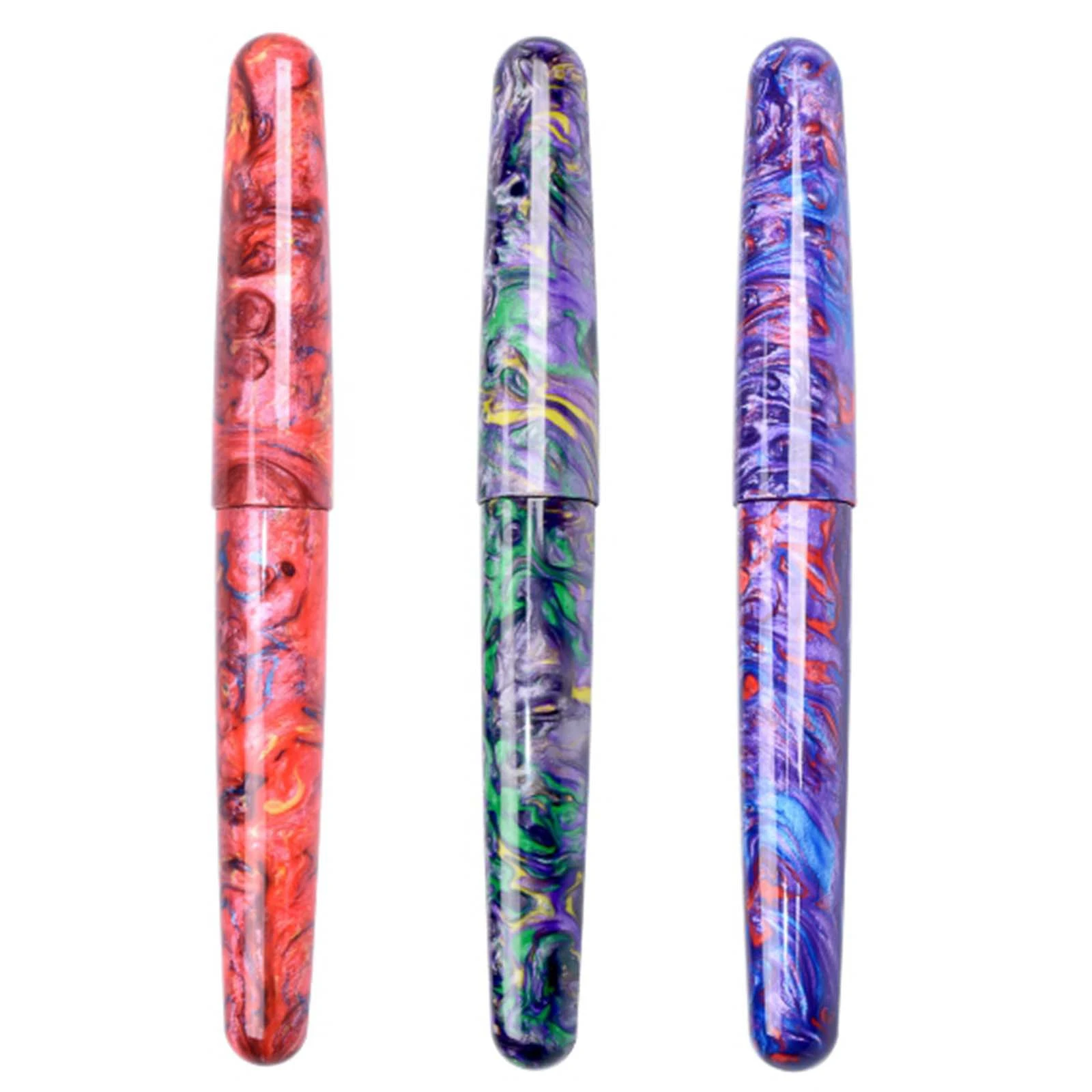 Fuliwen 017 Red Resin Fountain Pen Quicksand Big Size M Nib School Office Practice Supplies Writing pens Gifts | Игрушки и хобби