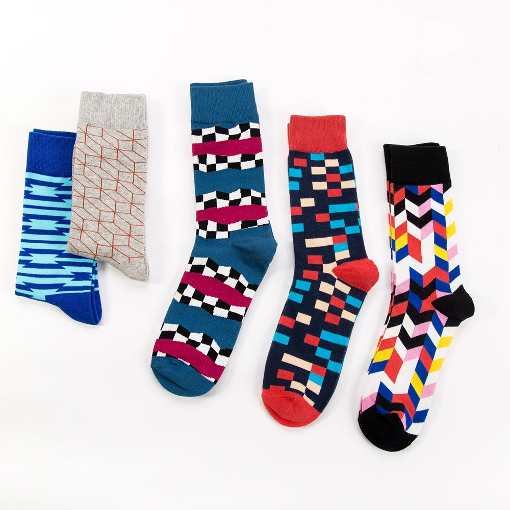 Харадзюку счастливые короткие носки мужские забавные Аватар чёсаный хлопок