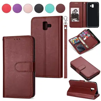 

20pcs/lot Ultra-thin Classic 9 card stand leather covers case for Samsung Galaxy J4 plus/J4 Prime J6 plus/J6 Prime 2018 cover