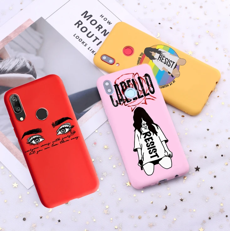 

fashino Camila Cabello Candy Color Case for Huawei P10 P20 P30 MATE 10 20 honor 8 9 10 Smart Soft Silicone Case