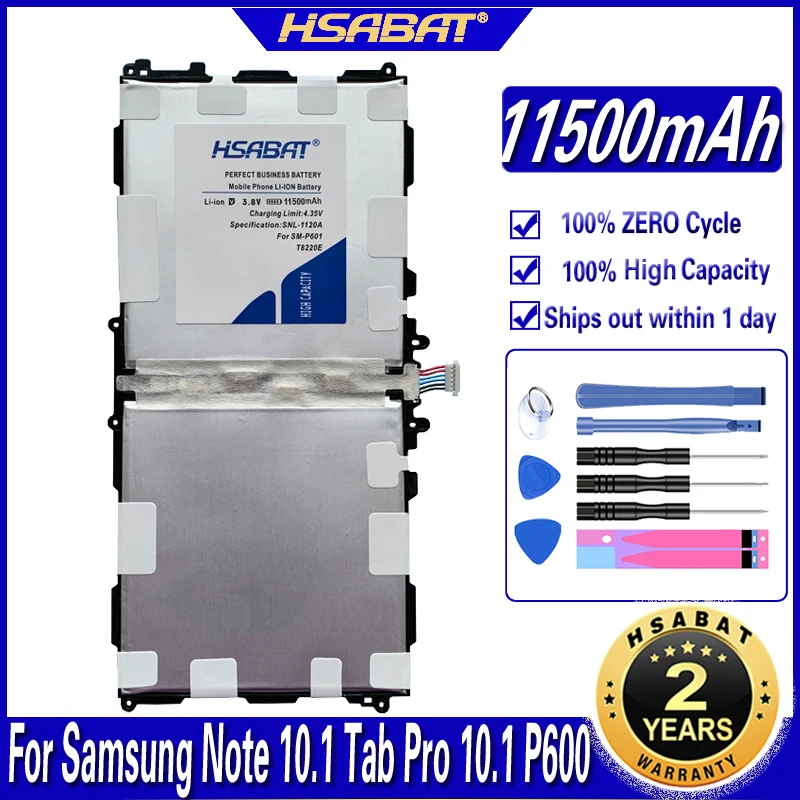 Аккумулятор HSABAT T8220E 11500 мАч для Samsung GALAXY Note 10 1 Tab Pro P600 P601 P605 батарея с аккумулятором