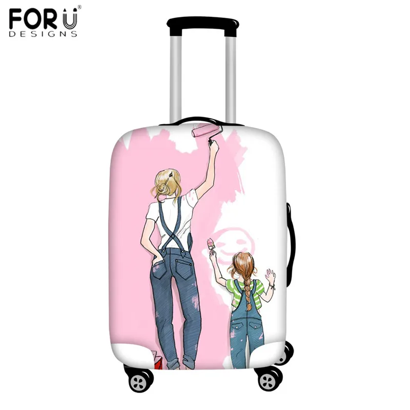 FORUDESIGNS/чехол для багажа с принтом Super Mommy's Girls, дорожные аксессуары, Защитные чехлы для чемодана 18-32 дюймов, багажные чехлы - Цвет: HMF1603
