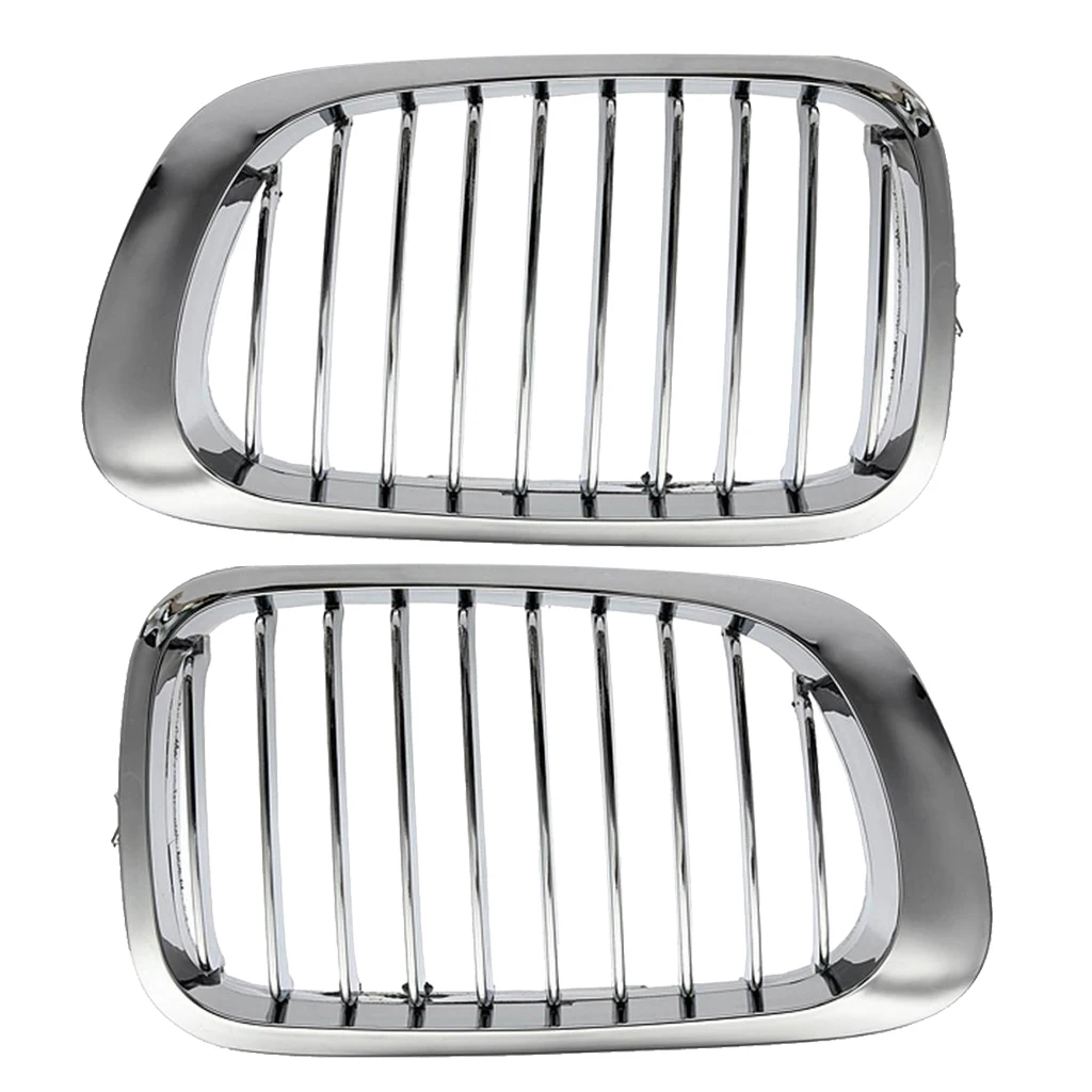2pcs ABS Front Kidney Grille Mesh Grill Compatible for BMW E46 M3 325Ci 3 Series 2DR 1999-2006