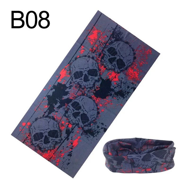B08 Многофункциональный ветрозащитный шарф для горного велосипеда, велосипедная маска, УФ-защита, для пеших прогулок, катания на лыжах, рыбалки, шарф, бандана, головной убор - Цвет: B08