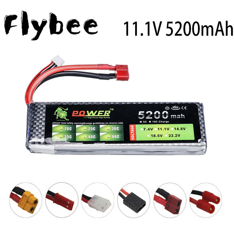 Литий-полимерный аккумулятор Lion Power 11 1 В 5200 мА · ч макс. 30C T/XT60 для