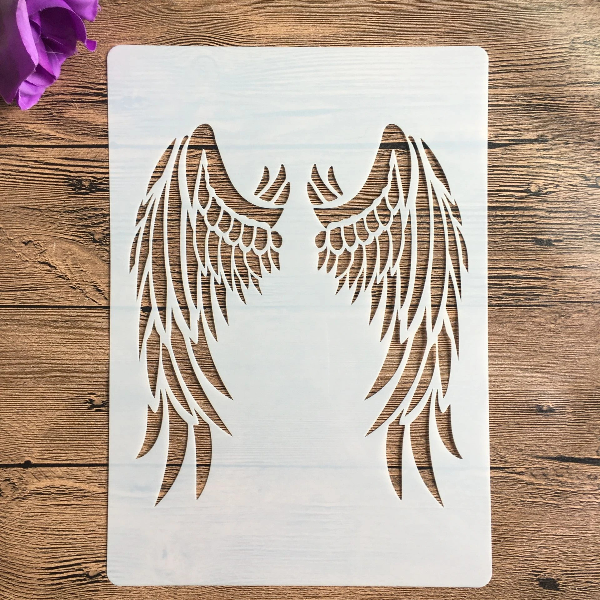 

A4 29 * 21cm Angel wings Mandala DIY Stencils Wall Painting Scrapbook Coloring Embossing Album Decorative Paper Card Template