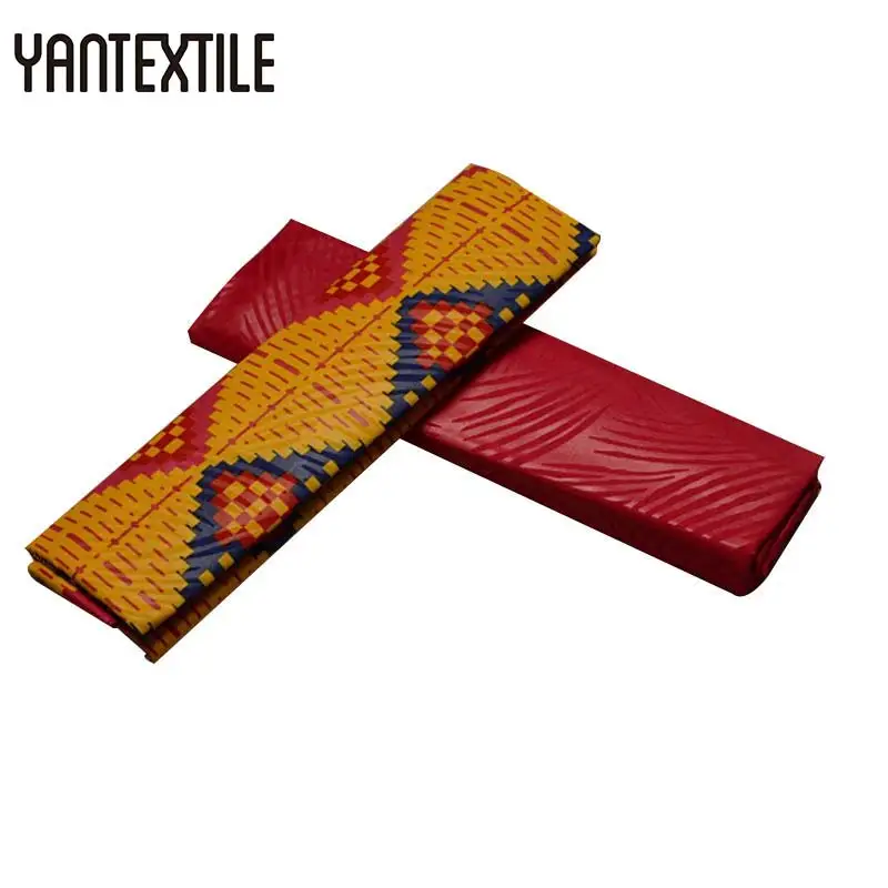 19070016 YANTEXTILE Лидер продаж ганская Kente Ткань настоящий воск принты Анкара Африканский воск ткань Tissus лоскутное батик ткань 2+ 2Yds - Цвет: 19070016