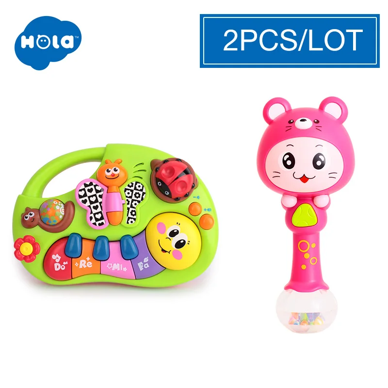 HOLA 927 детские игрушки обучающая машина, игрушка с подсветкой и музыкой и обучающими сюжетами, Игрушка музыкальный инструмент для малышей 6 месяцев - Цвет: Небесно-голубой