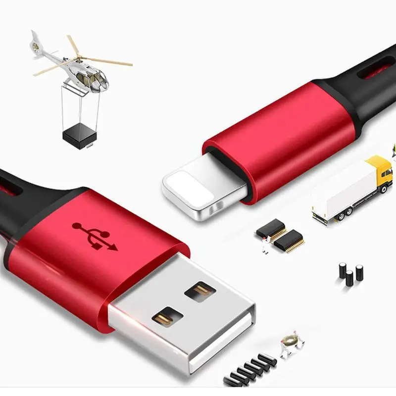 2 шт Мульти usb кабель-3 в 1 зарядный кабель нейлоновый плетеный 4 фута(1,2 м) Alluminum разъем usb зарядный шнур совместим с iPhone