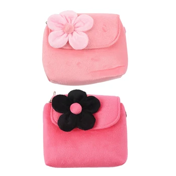 

LJL-2x Children Girls Kids Princess Handbag Tote Backpack Messenger Shoulder Bag Wallet, Pink & Rose Red