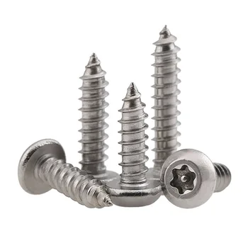 

100pcs/Lot M2.9*6.5/9.5/13/16/19mm Stainless Steel Six-Lobe Black Torx Pan Round Head Self Tapping Screw Point CNC Screws