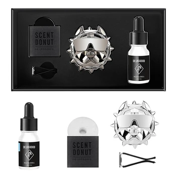 

Oil Bulldog Car Air Freshener Smell in the Car Styling Air Vent Perfume Parfum Flavoring Auto Interior Accessorie With Gift Box