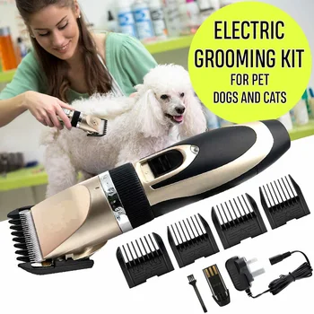

Professional Pet Dog Hair Electric Trimmer Animal Grooming Clippers Cat Cutter Machine Shaver Low Noise Scissor Clipper 110-240V