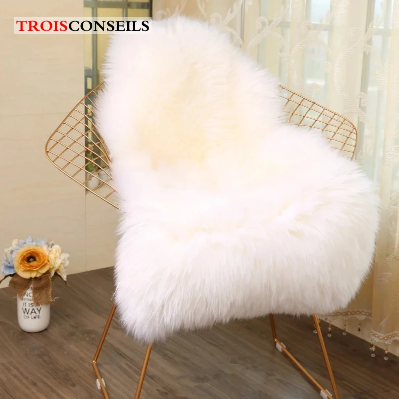 Multi Color Imitation Sheepskin Wool Area Rugs and Carpet for Living Room Soft Shaggy Warm Chair Cover Home Floor Mats | Дом и сад