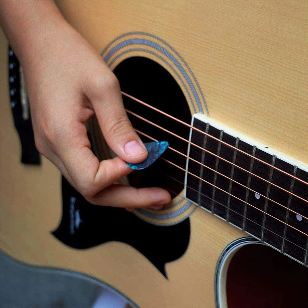 Guitar Picks Plectrum Celluloid Electric Smooth Guitar Pick Bass Acoustic Musical Instrument Accessories 10pcs