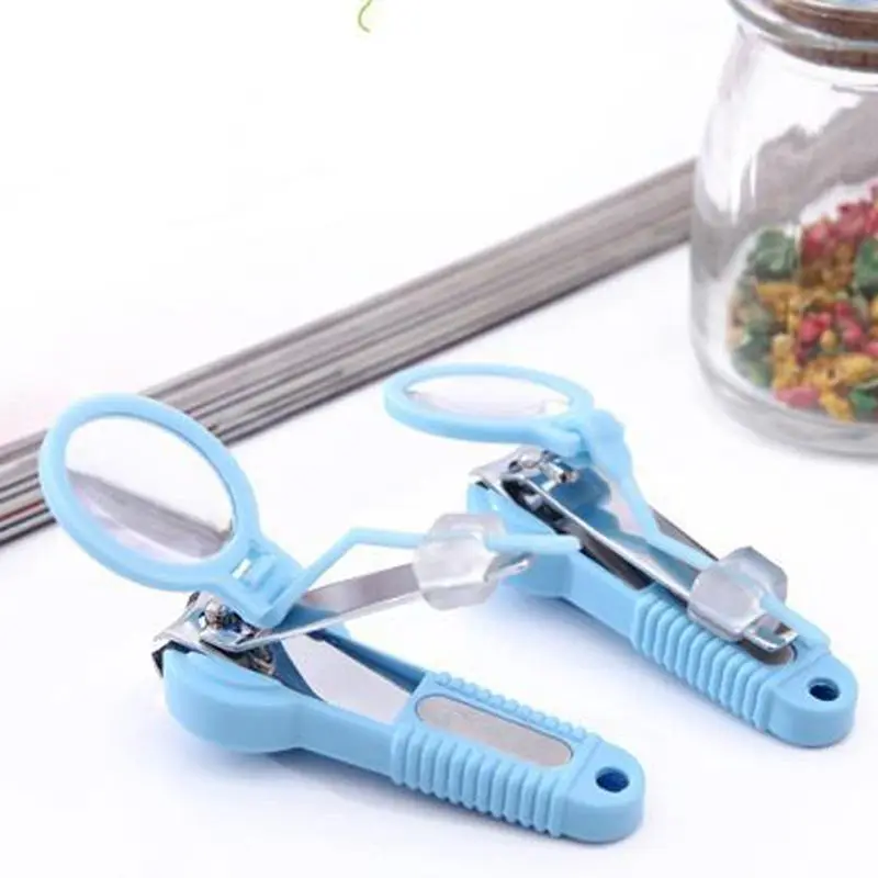 1 Pcs Baby Nail Clippers with Magnifying Glass Pocket Finger Toe Nail Clipper Cutter Trimmer Manicure Tool Kids Nail Care