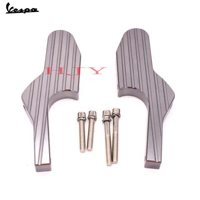 Пассажирских Подножка для наращивания на подножки с 4 винтами для Vespa GT GTS GTV 60 125 200 250 300 300ie - Цвет: Titanium