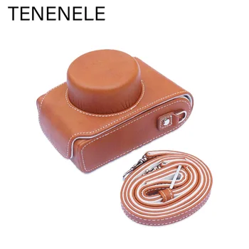 

TENENELE Camera Bag For Leica D-LUX 7 Leather Skin Camera Case Cover With Strap lux7 Protective Camera Body Bags Accessories
