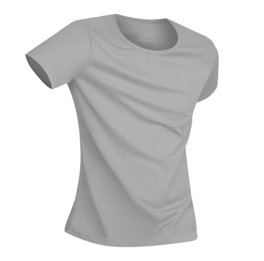 Новые популярные мужские футболки для бега для спортзала Водонепроницаемые Фитнес Бодибилдинг однотонные толстовки базовый с коротким рукавом лето