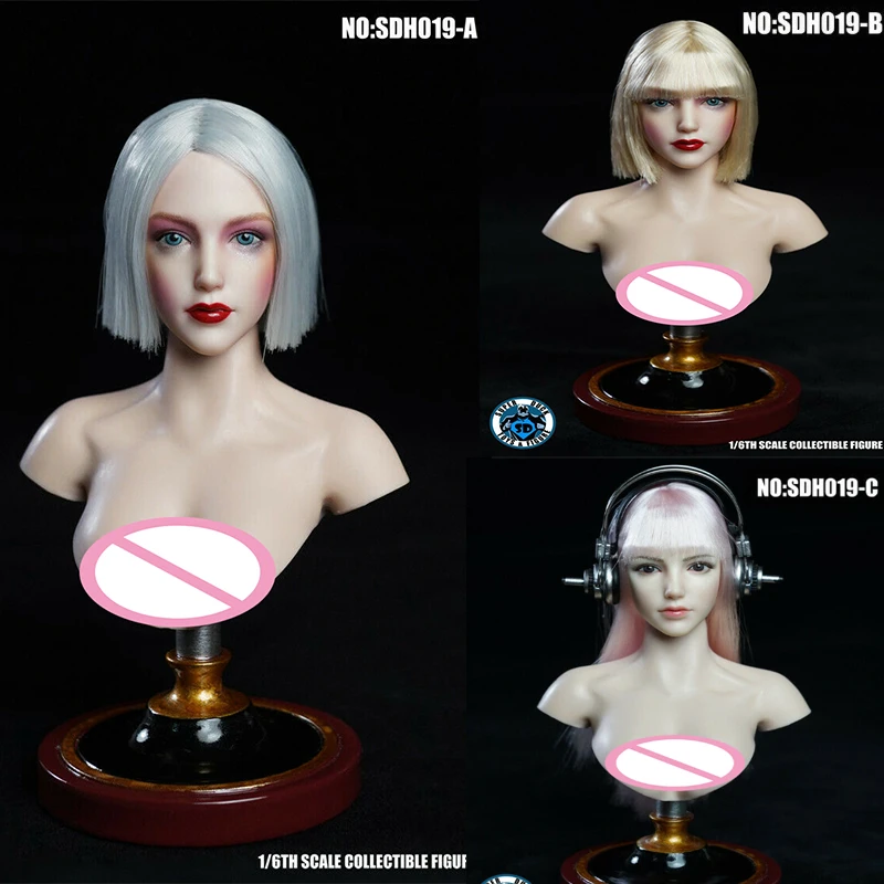 1 6 Super Duck Sdh019 Female Makeup Head Carved Head Sculpt Fit 12 Ph Figure Body In Stock Action Figures Aliexpress