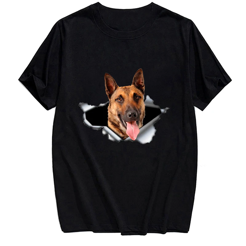 T-Shirt In Cotone Malinois Marchi Di Moda Estate Pet Dog Manica Corta T-Shirt Stile Harajuku Uomo Donna Casual Tee Drop Shipping