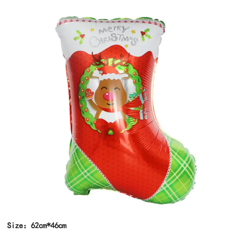 1 piece Christmas Happy Balloon Dress Up Party Set Santa Claus Cute Snowman Shaped Balloons Christmas Decorations